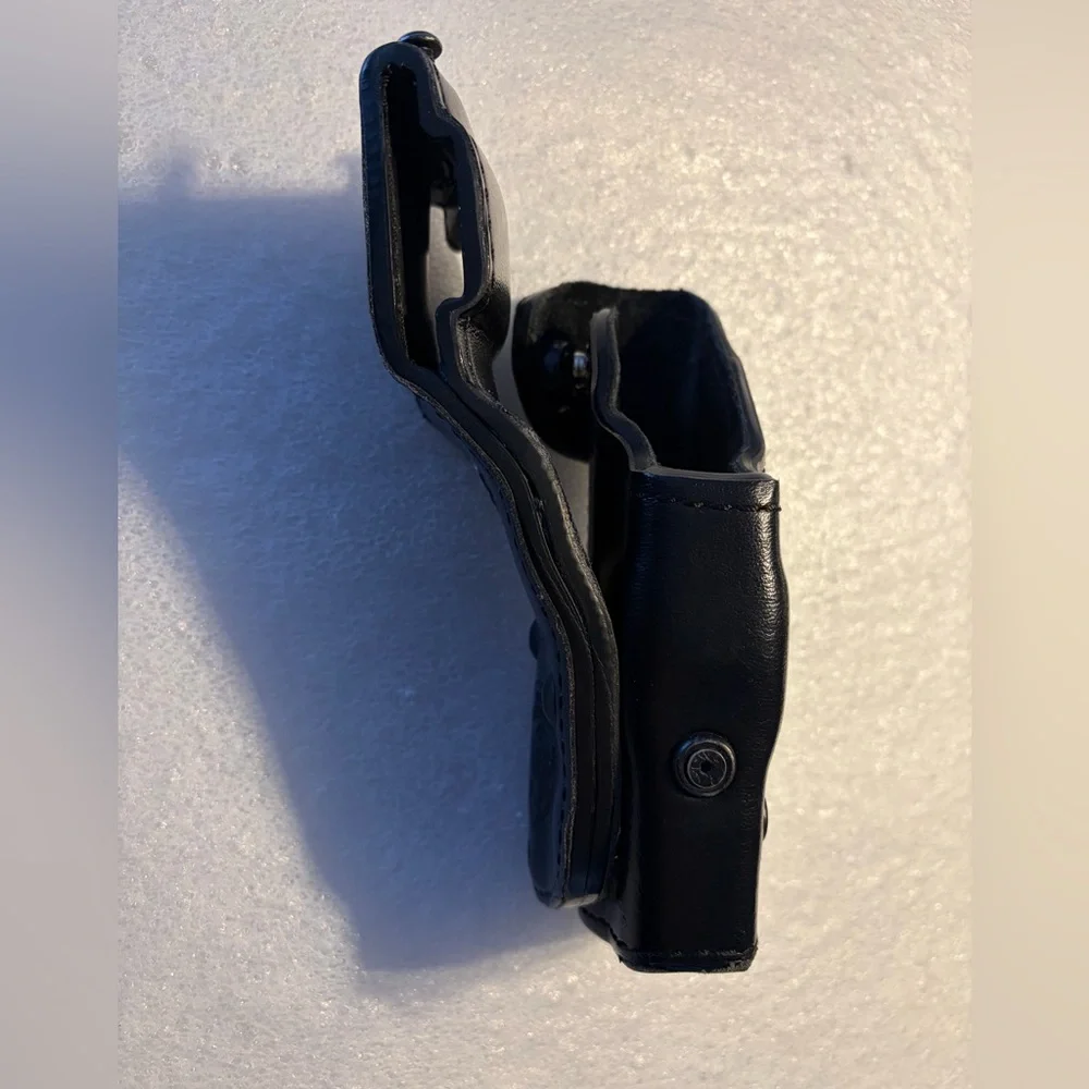 Premium Black Leather Phone Holster